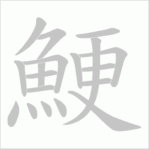 鯁笔顺动图
