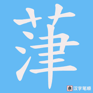 葏笔顺动图