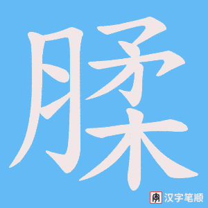腬笔顺动图