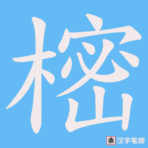 樒笔顺动图