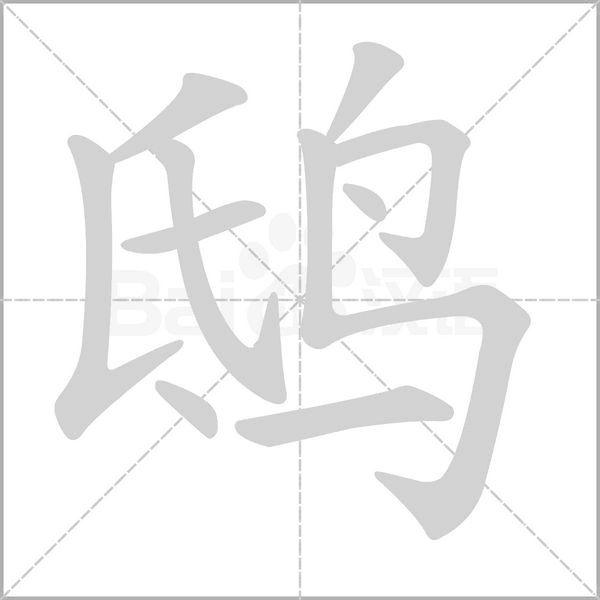 鸱笔顺动图