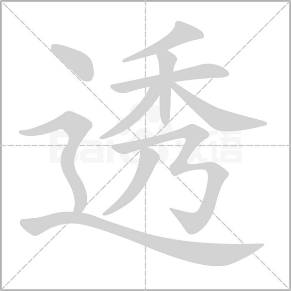透笔顺动图