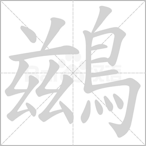 鷀笔顺动图