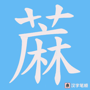 蔴笔顺动图