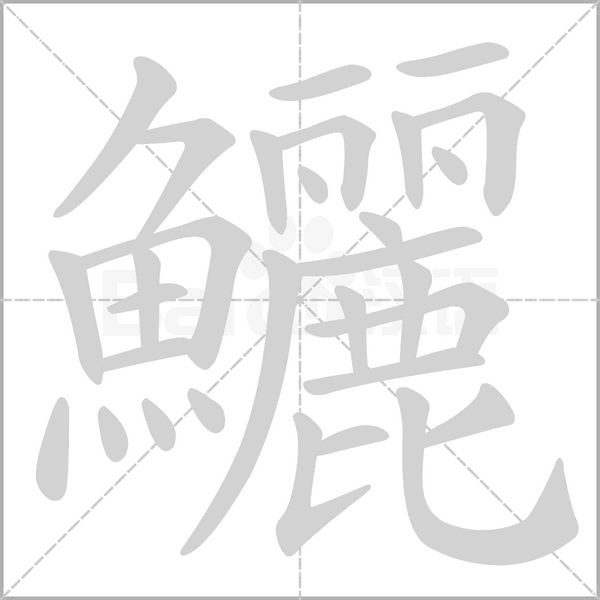 鱺笔顺动图