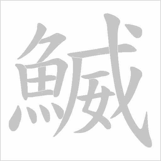 鰄笔顺动图