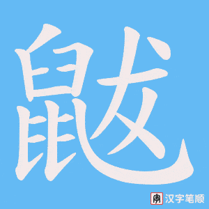 鼥笔顺动图