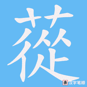蓯笔顺动图