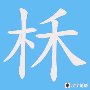 柇笔顺动图