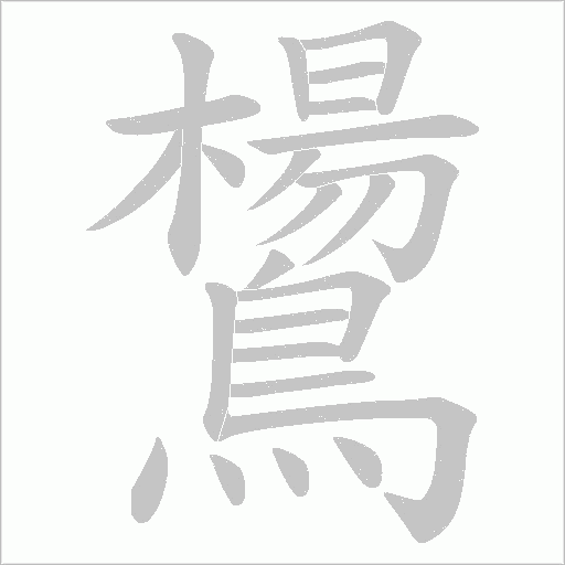 鸉笔顺动图