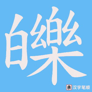 皪笔顺动图