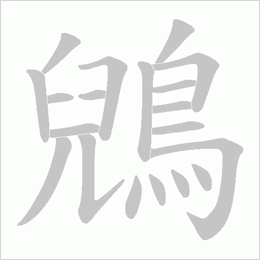 鶂笔顺动图