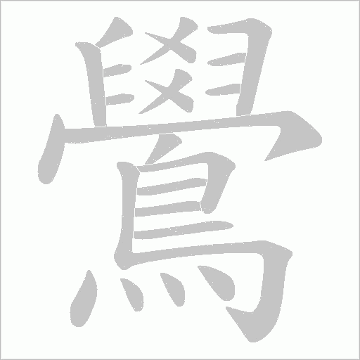 鷽笔顺动图