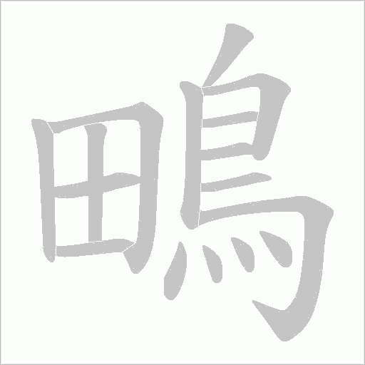 鴫笔顺动图