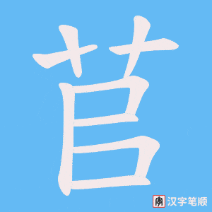 苢笔顺动图