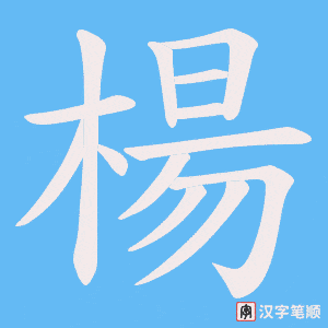 楊笔顺动图