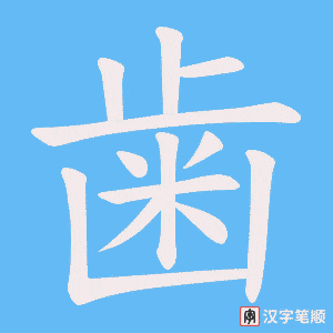 歯笔顺动图