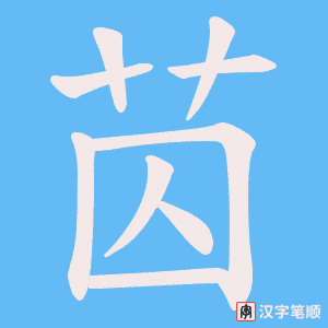 苬笔顺动图