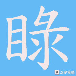 睩笔顺动图