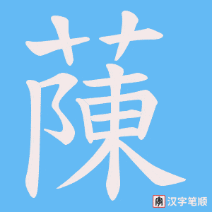 蔯笔顺动图