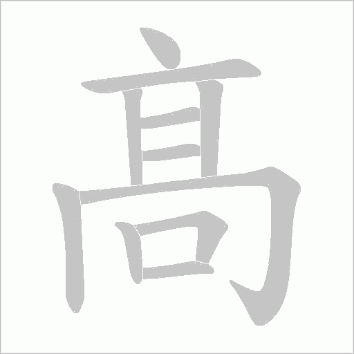 髙笔顺动图