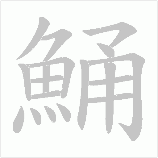 鯒笔顺动图