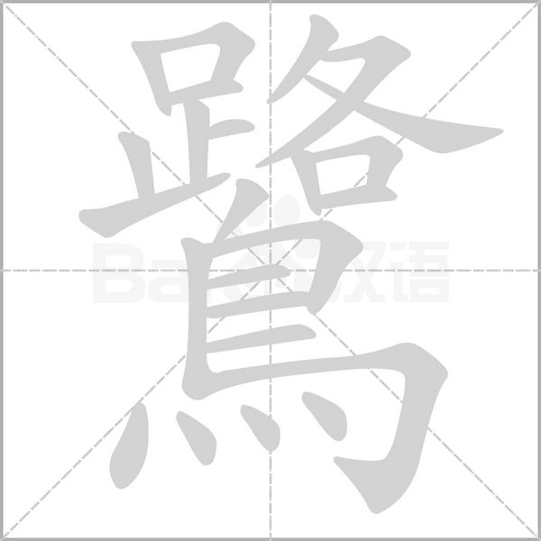 鷺笔顺动图