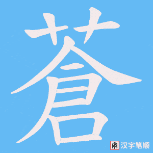 蒼笔顺动图