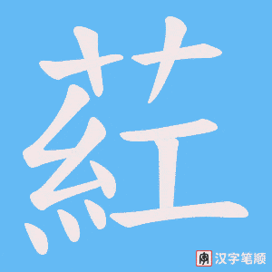 葒笔顺动图