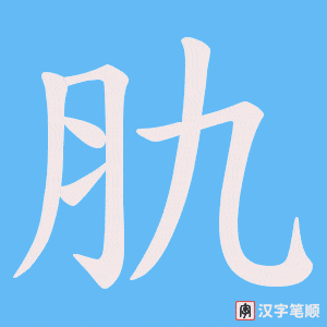 肍笔顺动图